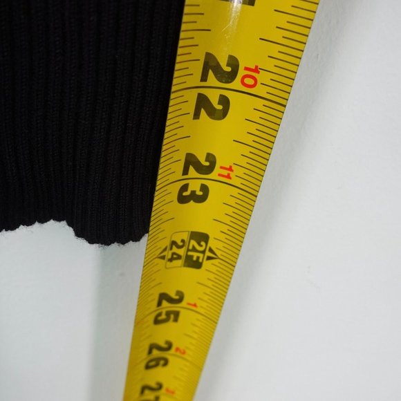 Black Sweater Women 3X Plus Black Knit Cardigan Ribbed Open Front Tie Casual L/S - Picture 5 of 8